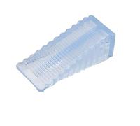 Fermaporta Da Pavimento 2 pezzi di sicurezza in gomma for porta, cuneo arresto, fermo posteriore for, senza trapano(L-transparent)