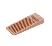 Fermaporta Da Pavimento 4 pezzi di sicurezza in silicone fermaporta blocco cuneo posteriore fermo anticollisione(Brown)