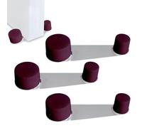 Fermaporta da pavimento girevole - Fermaporte da terra 4 pezzi - Blocca porta da pavimento marrone - fermaporta adesivo