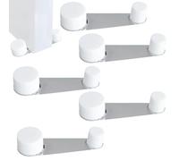 Fermaporta da pavimento girevole - Fermaporte da terra 6 pezzi - Blocca porta da pavimento bianco - fermaporta adesivo
