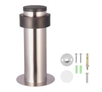 Fermaporta Da Pavimento In Acciaio Inox, Ferma Porta Da Pavimento, Con Paraurti In Gomma, Viti E Adesivo 3m, 3 Metodi Di Installazione, Per Tutti I Pavimenti Duri (Argento/Silver, 18cm/7.09in)