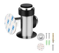 Fermaporta Da Pavimento In Acciaio Inox, Ferma Porta Da Pavimento, Con Paraurti In Gomma, Viti E Adesivo 3m, 3 Metodi Di Installazione, Per Tutti I Pavimenti Duri (Argento/Silver, 12cm/4.72in)