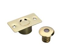 fermaporta da pavimento Porta in ottone ferma supporto for carichi pesanti | Fermo magnetico invisibile con chiusura nascosta Hardware di arresto in acciaio inossidabile(Gold)
