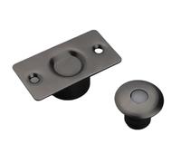 fermaporta da pavimento Porta in ottone ferma supporto for carichi pesanti | Fermo magnetico invisibile con chiusura nascosta Hardware di arresto in acciaio inossidabile(Black)