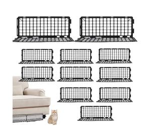 Fermaporta da posizionare sotto il, in polipropilene nero e bianco, protezione invisibile per pavimento, barriera antiscivolo per mobili, confezione da 12 pezzi per la stanza degli animali