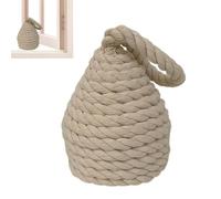 Fermaporta decorativo, fermaporta in cotone con a corda con maniglia | Blocco porta rustico fattoria, fermaporta interno pesante, evita che le porte si apra facilmente