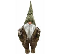 Fermaporta Decorativo Gnomo stile Tirolese Naso Ceramica Natale Altezza cm 45 di