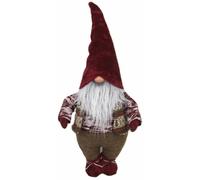 Fermaporta Decorativo Gnomo stile Tirolese Naso Ceramica Natale Altezza cm 45 di