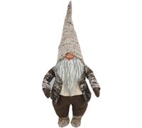 Fermaporta Decorativo Gnomo stile Tirolese Naso Ceramica Natale dis.3 altezze va