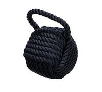 Fermaporta decorativo in cotone con nodo nautico, nero