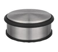 Fermaporta di design, colore argento, piccolo, altezza 45 mm, massiccio, fermaporta pavimento pesante, 1,2 kg, design moderno con anello in gomma per proteggere le porte, fermaporta
