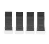Fermaporta di Sicurezza, 4 Pezzi Fermaporta a Cuneo Fermaporta Multiuso Elimina il Rumore Fermaporta Cuneo per Porta Previene la Collisione per Home Office Hotel (BLACK)