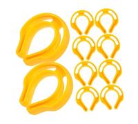 Fermaporta di Sicurezza in Plastica Gialla, 10 Pezzi | Design Ispessito, Protezione Anti-pizzicamento Dita, Uso Versatile per Casa e Asili Nido
