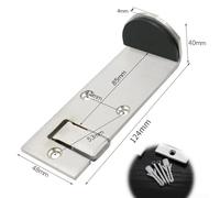 Fermaporta e blocco in acciaio inox con antivento per un'efficace tenuta e protezione della porta in doppia direzione (8 cm - L)