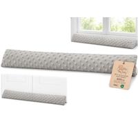 Fermaporta e ferma finestra 400 cm blocca gli spifferi e le correnti | Fermaporta Paraspifferi Cuscino Cilindrico Sottoporta Isolamento Acustico Guarnizione Senza Montaggio Grigio Chiaro
