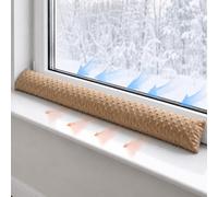 Fermaporta e ferma finestra 400 cm blocca gli spifferi e le correnti | Fermaporta Paraspifferi Cuscino Cilindrico Sottoporta Isolamento Acustico Guarnizione Senza Montaggio Beige