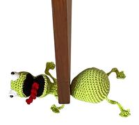 Fermaporta fatto a mano, motivo animale, decorazione per porta, cuneo per pavimento, fermaporta pesato, grazioso fermaporta per interni (verde)