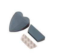 fermaporta Fermaporta A Forma Di Cuore Con Contenitore E Base Antiscivolo In Silicone For Porta Da Pavimento(Gray)