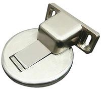 fermaporta， Fermaporta magnetico di sicurezza for montaggio a parete e pavimento, fermaporta invisibile anticollisione, in metallo(Silver)