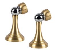 Fermaporta ， Fermaporta Magnetico Fermaporta Magnetico in Ottone Dorato Nichel Satinato Spazzolato, Fermaporta Magnetico Montato a Parete con Viti, Fermaporta in Metallo for Casa e Ufficio (Color : G