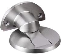 fermaporta， Fermaporta magnetico in acciaio inox con chiusura nascosta, fermaporta senza chiodi, nastro biadesivo, in metallo(Silver)