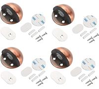 Fermaporta, Fermaporta magnetico in acciaio inox, fermaporta a mezzaluna, 45x45x26 mm, multicolore(Red Bronze)