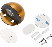 Fermaporta, Fermaporta magnetico in acciaio inox, fermaporta a mezzaluna, 45x45x26 mm, multicolore(Yellow Bronze)