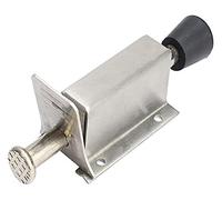 Fermaporta Fermaporta Magnetico In Acciaio Inox Pedana Antivento Argento Nero