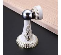 Fermaporta, fermaporta magnetico vintage retrò for interni ed esterni, fermaporta magnetico in metallo con montaggio a vite, supporto for porta da parete/pavimento for casa e ufficio, bronzo(Blanc)