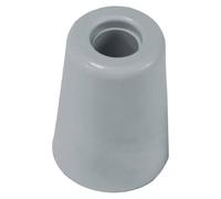 Fermaporta grande da pavimento, confezione da 4 pezzi, grigio, Ø 37 x 50 mm | Fermaporta da pavimento con vite e tassello, in gomma PVC, protezione per porte grandi o di grande spazio
