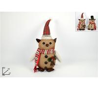 Fermaporta Gufo Country 50 cm DUESSE CHRISTMAS