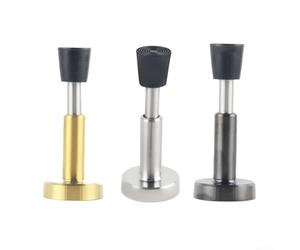 Fermaporta idraulico con doppia possibilità di montaggio, compatibile con superfici in legno, vetro, metallo e pietra (oro)