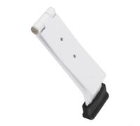 Fermaporta in acciaio al manganese con base in gomma antiscivolo per una facile posizione, per casa, ufficio, hotel, con pedale, funzionamento touch, resistente porta magnetica per arresto (bianco)