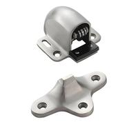 Fermaporta in acciaio inossidabile 304 argento, supporto automatico per porta a pavimento con tampone a molla, installazione senza trapano, 10,2 x 7,6 x 7,9 cm, hardware antiruggine per casa e ufficio