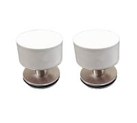 Fermaporta in acciaio inossidabile, confezione da 2 - Fermaporta autoadesivi con paraurti fonoassorbente for montaggio a parete e a pavimento(Screw White)