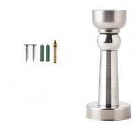 Fermaporta in acciaio inossidabile, forte supporto magnetico da parete con tampone a molla per camera da letto di hotel, bagno, supporto da pavimento resistente, finitura spazzolata, 9,5 x 4,4 x 4 cm