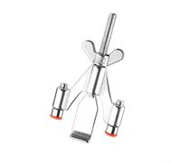 Fermaporta in acciaio inox 304 e barra di sicurezza, doppia asta regolabile per altezze irregolari, design compatto e portatile per bloccare porte da viaggio e casa (lunghezza)