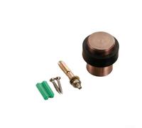 Fermaporta in acciaio inox, adatto per l'uso su porte interne a battente in appartamenti, condomini e strutture condivise (46 mm, bronzo rosso)