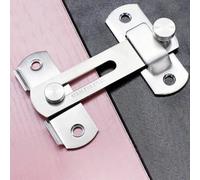 Fermaporta in acciaio inox con chiavistello per una sicurezza affidabile su più tipi di porte (argento)