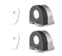 Fermaporta in acciaio inox con forza magnetica, doppio metodo di installazione, tra cui auto e vite, adatto per varie applicazioni (argento)