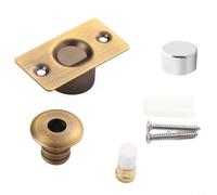 Fermaporta in acciaio inox, montaggio a pavimento, resistente, con chiusura morbida, silenzioso, antiruggine, di lunga durata, per casa, ufficio, hotel, camera da letto, soggiorno (bronzo giallo)