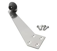 Fermaporta in acciaio inox resistente e fermaporta per varie porte, previene danni alla parete con viti (sinistra aperta)