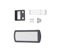 Fermaporta in alluminio con supporto per animali domestici, grigio, A | Set di fermaporta in metallo per mantenere la stabilità della porta con finitura elegante, look alla moda, lunga durata