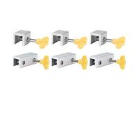 Fermaporta in alluminio per finestre, Finestra scorrevole con serratura di sicurezza regolabile in lega alluminio chiave dimensioni multiple 1-3 pezzi(A 3pcs)