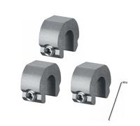 Fermaporta in alluminio per finestre, Tappo for finestra scorrevole regolabile con chiusura a ghigliottina, lega di alluminio, acciaio inossidabile, multicolore(3pcs Gray)