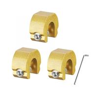 Fermaporta in alluminio per finestre, Tappo for finestra scorrevole regolabile con chiusura a ghigliottina, lega di alluminio, acciaio inossidabile, multicolore(3pcs Gold)