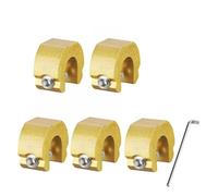 Fermaporta in alluminio per finestre, Tappo for finestra scorrevole regolabile con chiusura a ghigliottina, lega di alluminio, acciaio inossidabile, multicolore(5pcs Gold)