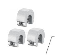 Fermaporta in alluminio per finestre, Tappo for finestra scorrevole regolabile con chiusura a ghigliottina, lega di alluminio, acciaio inossidabile, multicolore(3pcs Silver)
