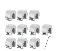 Fermaporta in alluminio per finestre, Tappo for finestra scorrevole regolabile con chiusura a ghigliottina, lega di alluminio, acciaio inossidabile, multicolore(10pcs Silver)