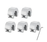 Fermaporta in alluminio per finestre, Tappo for finestra scorrevole regolabile con chiusura a ghigliottina, lega di alluminio, acciaio inossidabile, multicolore(5pcs Silver)